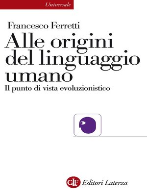 cover image of Alle origini del linguaggio umano